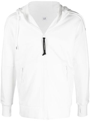 C.P. Company zip-fastening Goggle hoodie - White
