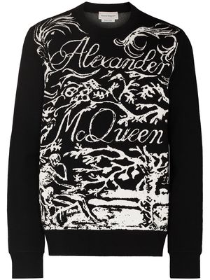 Alexander McQueen Blake intarsia jumper - Black
