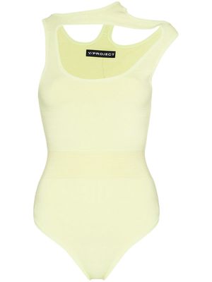 Y/Project Three Collars knitted bodysuit - Green