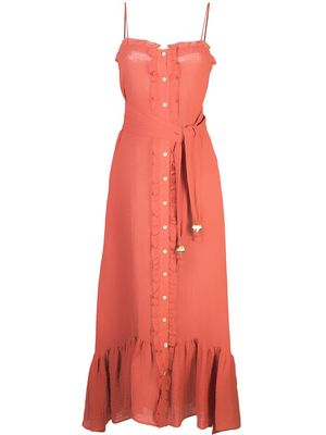 Lisa Marie Fernandez front button maxi dress - Red