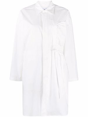AMBUSH oversized waist-tie shirt dress - White
