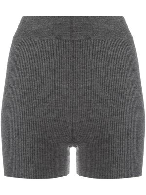 Cashmere In Love Alexa ribbed-knit biker shorts - Grey