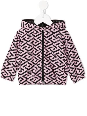 Versace Kids Greca-pattern print jacket - Pink