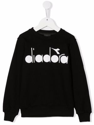Diadora Junior logo crew-neck sweatshirt - Black
