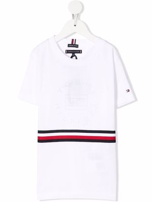Tommy Hilfiger Junior stripe-print cotton T-Shirt - White