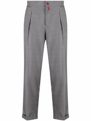 Kiton mid-rise straight-leg trousers - Grey