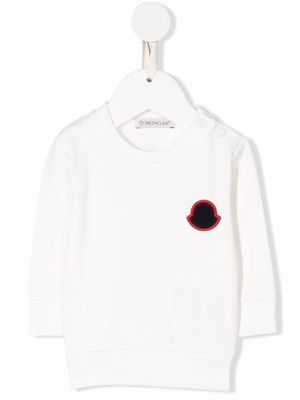Moncler Enfant embroidered-logo sweatshirt - White
