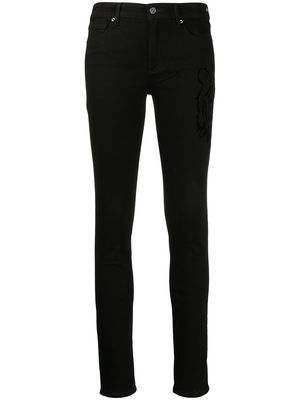 Armani Exchange low-rise skinny jeans - Black
