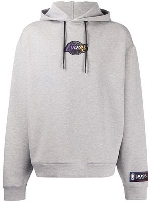 BOSS Lakers logo-print pullover hoodie - Grey
