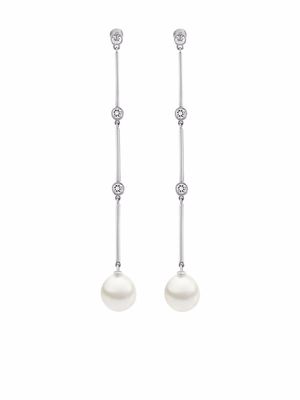 AUTORE MODA Ellie 9kt white gold pearl drop earrings - Silver