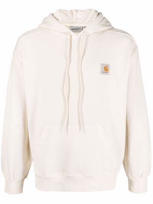 Carhartt WIP Nelson logo-patch pullover hoodie - Neutrals