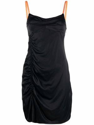Heron Preston gathered-detail sleeveless dress - Black