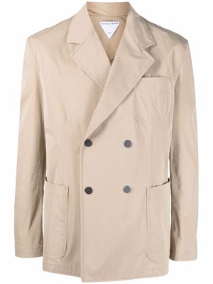 Bottega Veneta double-breasted blazer jacket - Neutrals