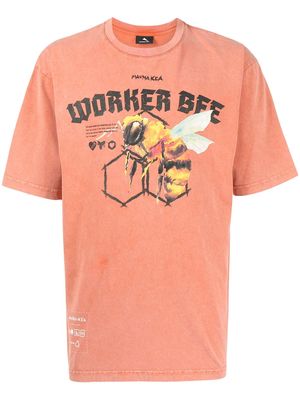 Mauna Kea Worker Bee print T-shirt - Orange