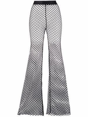 Heron Preston high-waisted mesh-panel trousers - Black