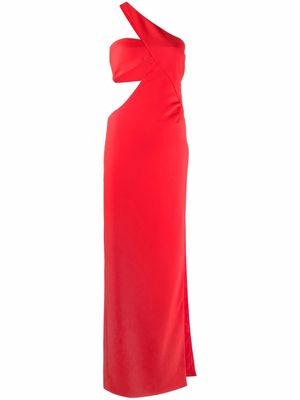 Mônot asymmetric cut-out gown - Red
