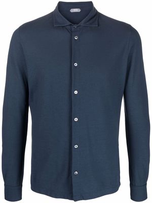 Zanone long-sleeved cotton shirt - Blue