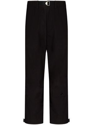 Kenzo belted straight-leg trousers - Black