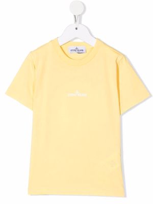 Stone Island Junior logo-print T-shirt - Yellow