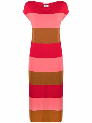 Woolrich mid-length striped dress - Red