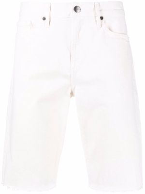 FRAME frayed denim shorts - White