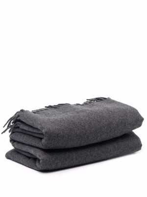 Brunello Cucinelli fringed cashmere throw - Grey