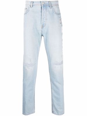 MSGM bleached straight-leg jeans - Blue
