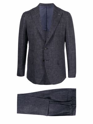 Eleventy single-breasted wool suit - Blue