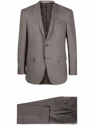 Corneliani two-piece virgin wool suit - Brown