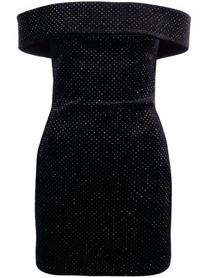 Christopher Kane glitter velvet mini dress - Black