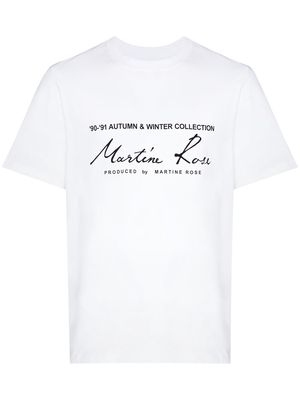 Martine Rose logo-print short-sleeve T-shirt - White