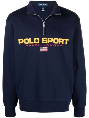 Polo Ralph Lauren logo-print knitted jumper - Blue