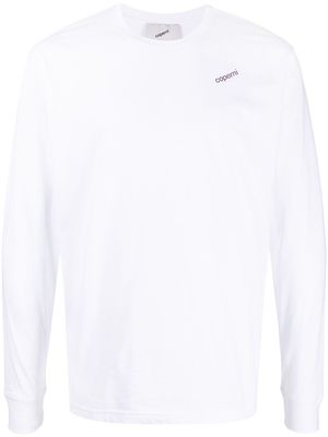 Coperni logo-print long-sleeve T-shirt - White