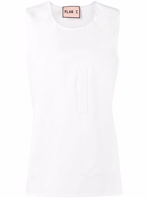 Plan C sleeveless blouse - White