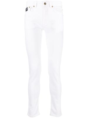 Versace Jeans Couture logo-patch detail trousers - White