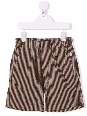 Il Gufo stripe-print slip-on Bermuda shorts - Neutrals