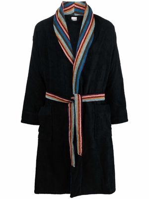 PAUL SMITH artist-stripe cotton robe - Blue