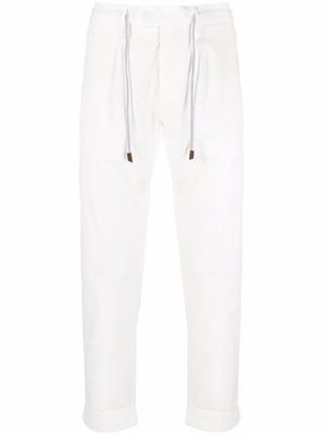 Eleventy slim-cut track pants - White