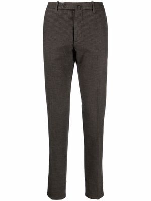 Corneliani houndstooth-pattern straight trousers - Green
