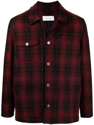 Caruso plaid-check shirt jacket - Red