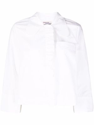 Baum Und Pferdgarten ruffle-trim organic cotton shirt - White