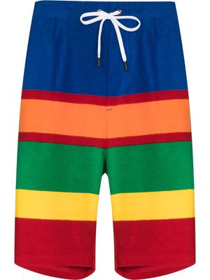 Polo Ralph Lauren striped terry-effect shorts - Blue