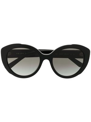 Prada Eyewear logo-print oval-frame sunglasses - Black