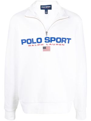 Polo Ralph Lauren logo-print knitted jumper - White