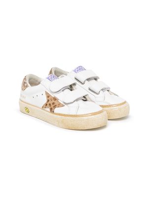 Golden Goose Kids touch-strap low-top trainers - White