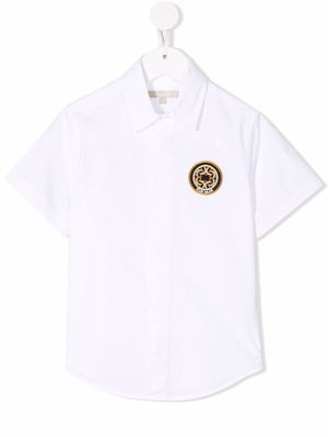 ELIE SAAB JUNIOR logo-patch shirt - White