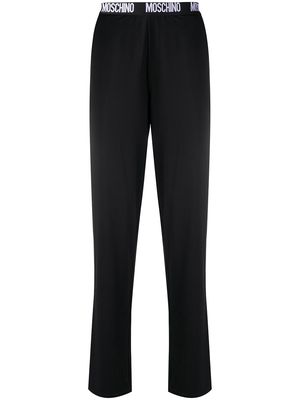 Moschino logo waistband lounge trousers - Black