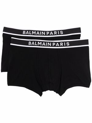 Balmain logo-waistband boxers set of 2 - Black