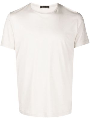 Loro Piana plain crew-neck T-shirt - Neutrals