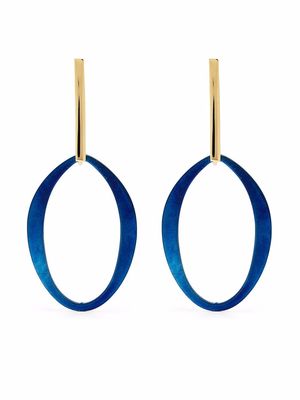 ALBERT COLL Halía hoop drop earrings - Blue